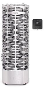 Narvi Saana Flow WiFi 9,0 kW – elektrická saunová kamna Steel