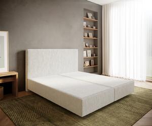 DELIFE Boxspring postel Dream-Well 180×200 cm bouclé krémovo-bílá
