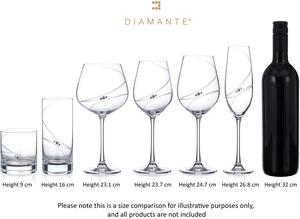 Diamante sklenice na bílé víno Atlantis Epitome s krystaly Swarovski 400 ml 6KS