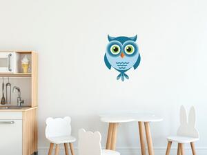 Nálepka na zeď pro děti Modrá sovička Rozměry: 100 x 100 cm