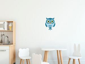 Nálepka na zeď pro děti Modrá sovička Rozměry: 100 x 100 cm