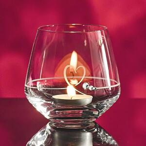 Diamante svícen na čajovou svíčku Romance s kamínky Swarovski 1 ks