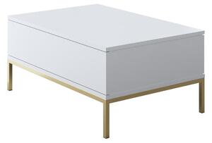 Konferenční stolek Lurde (bílá + zlatá). 1089589