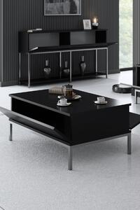 Konferenční stolek Lurde (černá + stříbrná). 1089593