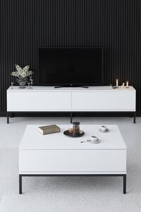 TV stolek/skříňka Vibubi 2 (černá + bílá). 1095389