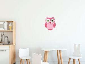 Nálepka na zeď pro děti Sovička s pěknými očima Velikost: 10 x 10 cm
