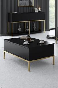 Konferenční stolek Lurde (černá + zlatá). 1089592