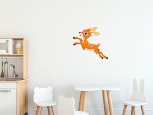 Nálepka na zeď pro děti Veselý jelenec Velikost: 10 x 10 cm