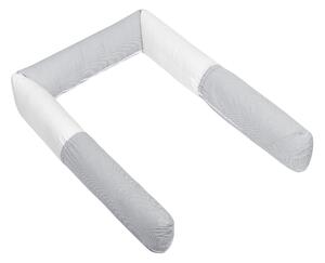 BELLATEX Mantinel do postele - VÁLEC kostička - šedá, bílá průměr 16x280 cm