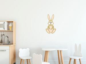 Nálepka na zeď pro děti Veselý zajko Velikost: 10 x 10 cm