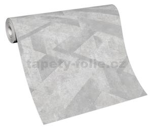 Vliesové tapety na zeď Collage 10353-10, rozměr 10,05 m x 0,53 m, geometrie metalicky šedá, Erismann
