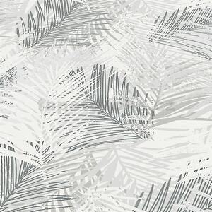 Vliesové tapety na zeď Collage 10350-10, rozměr 10,05 m x 0,53 m, listy palmy šedé, Erismann