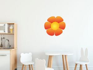 Nálepka na zeď pro děti Oranžový kvítek Rozměry: 100 x 100 cm