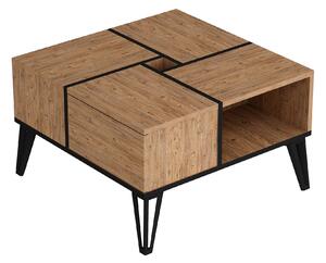Konferenční stolek Nicholas (atlantická borovice + černá). 1089608