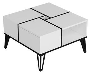 Konferenční stolek Nicholas (bílá + černá). 1089609