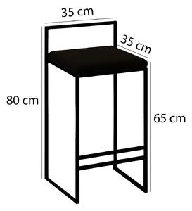 Barová židle Nathaniel (střední šedá). 1089654