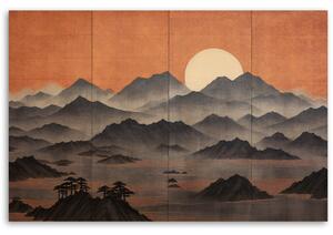 Obraz na plátně Nádherná japonská horská krajina Rozměry: 60 x 40 cm