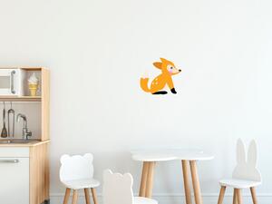 Nálepka na zeď pro děti Malá liška Velikost: 10 x 10 cm