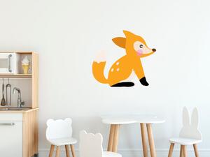 Nálepka na zeď pro děti Malá liška Velikost: 10 x 10 cm