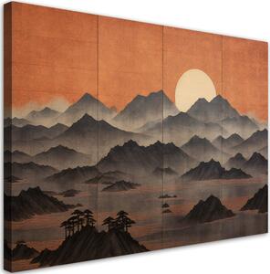 Obraz na plátně Nádherná japonská horská krajina Rozměry: 60 x 40 cm