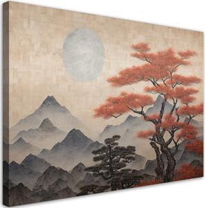 Obraz na plátně Japonská horská krajina Rozměry: 60 x 40 cm