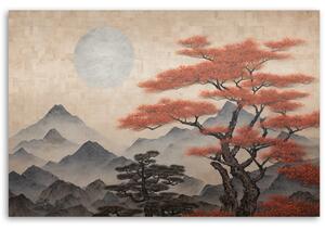 Obraz na plátně Japonská horská krajina Rozměry: 60 x 40 cm