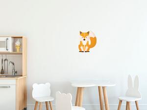 Nálepka na zeď pro děti Pěkná liška Velikost: 10 x 10 cm