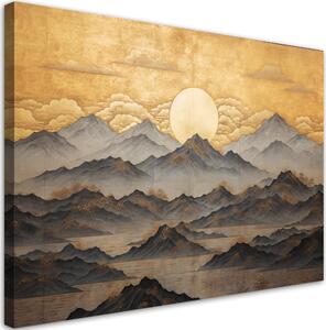 Obraz na plátně Nádherná zlatá krajina v Japonsku Rozměry: 60 x 40 cm