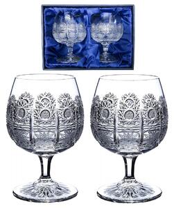 Onte Crystal Bohemia Crystal ručně broušené sklenice na brandy a koňak 500pk 280 ml 2KS