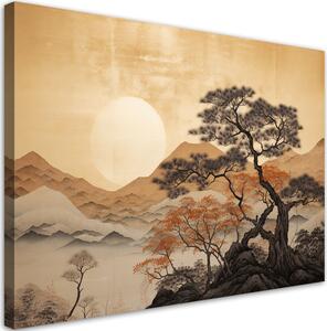 Obraz na plátně Výhled na zlaté hory v Japonsku Rozměry: 60 x 40 cm