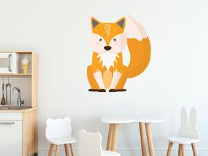 Nálepka na zeď pro děti Pěkná liška Velikost: 10 x 10 cm