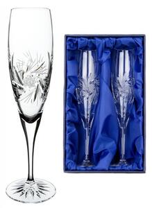 Onte Crystal Bohemia Crystal ručně broušené sklenice na šampaňské Větrník 200 ml 2KS