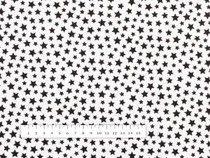 Biante Bavlněný oválný ubrus Sandra SA-310 Černé hvězdičky na bílém 100x160 cm