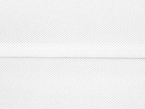 Bavlněná látka/plátno Sandra SA-320 Světle šedé puntíky na bílém - šířka 150 cm