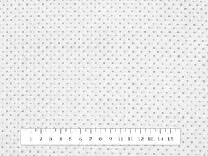 Bavlněná látka/plátno Sandra SA-320 Světle šedé puntíky na bílém - šířka 150 cm