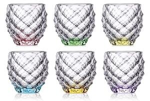 Aurum Crystal barevné křišťálové sklenice Morris 340 ml 6KS