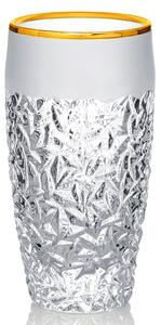 Bohemia Jihlava zlatem dekorované sklenice na vodu a nealko nápoje Nicolette 430 ml 1KS