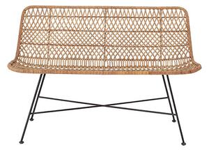 Ratanová pohovka Hallie 120 cm přírodní