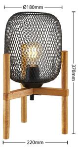 Lindby Djuna klecová stolní lampa, dřevěný stojan