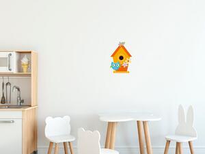 Nálepka na zeď pro děti Budka pro ptáčky Rozměry: 100 x 100 cm