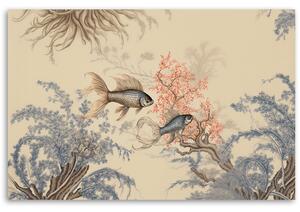 Obraz na plátně Ryby s vodními rostlinami Rozměry: 60 x 40 cm