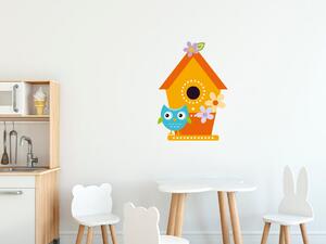 Nálepka na zeď pro děti Budka pro ptáčky Velikost: 10 x 10 cm