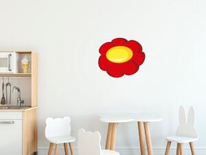 Nálepka na zeď pro děti Velký červený kvítek Rozměry: 100 x 100 cm