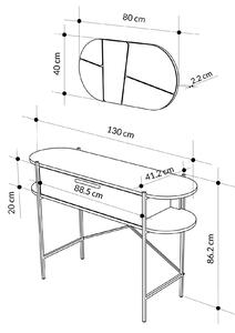 Konzolový stolek Oakley (dub + bílá). 1089627