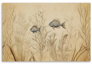 Obraz na plátně Vodní rostliny s rybami Rozměry: 60 x 40 cm