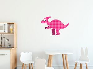 Nálepka na zeď pro děti Růžový dinosaurus Rozměry: 100 x 100 cm