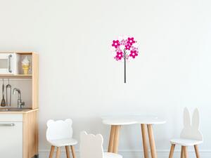Nálepka na zeď pro děti Strom s kytičkami Rozměry: 100 x 100 cm