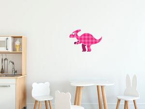 Nálepka na zeď pro děti Růžový dinosaurus Velikost: 10 x 10 cm