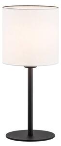 Textilní stolní lampa Harris, černá, stínidlo bílé