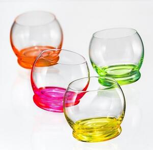 Crystalex univerzální barevné skleničky Crazy Neon 390 ml 4KS